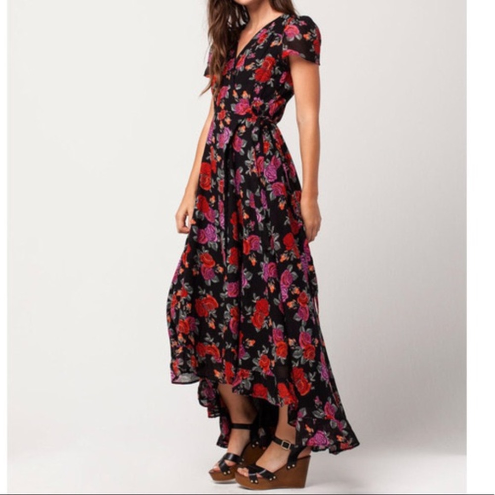 Patrons of Peace Rose Wrap Maxi Dress